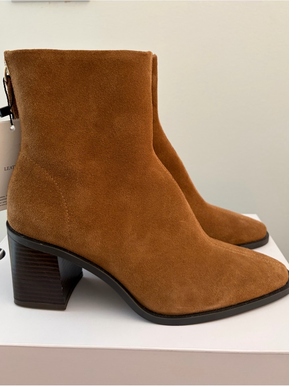 Mango Suede Ankle Boots in Chestnut